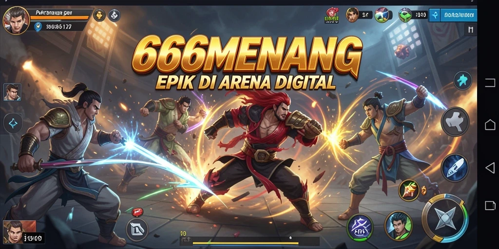 Screenshot gameplay 666MENANG yang intens dan penuh aksi bertarung.