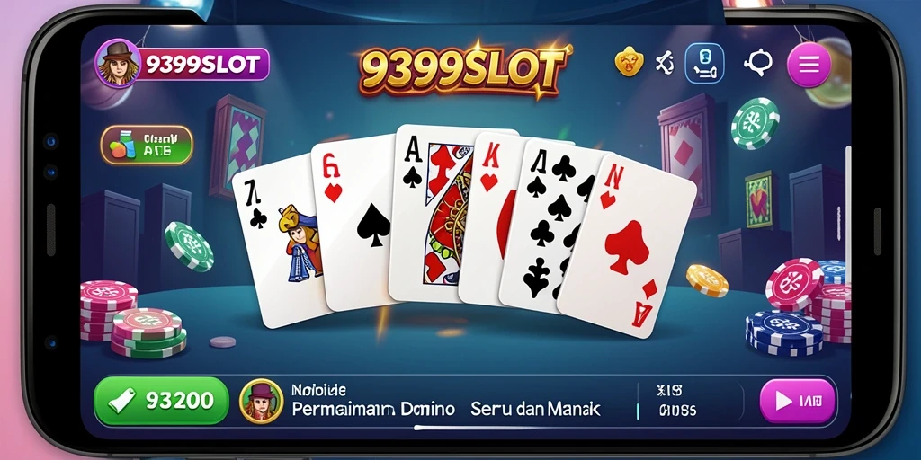 Tampilan gameplay seru dalam 9399SLOT dengan kartu domino yang menarik.