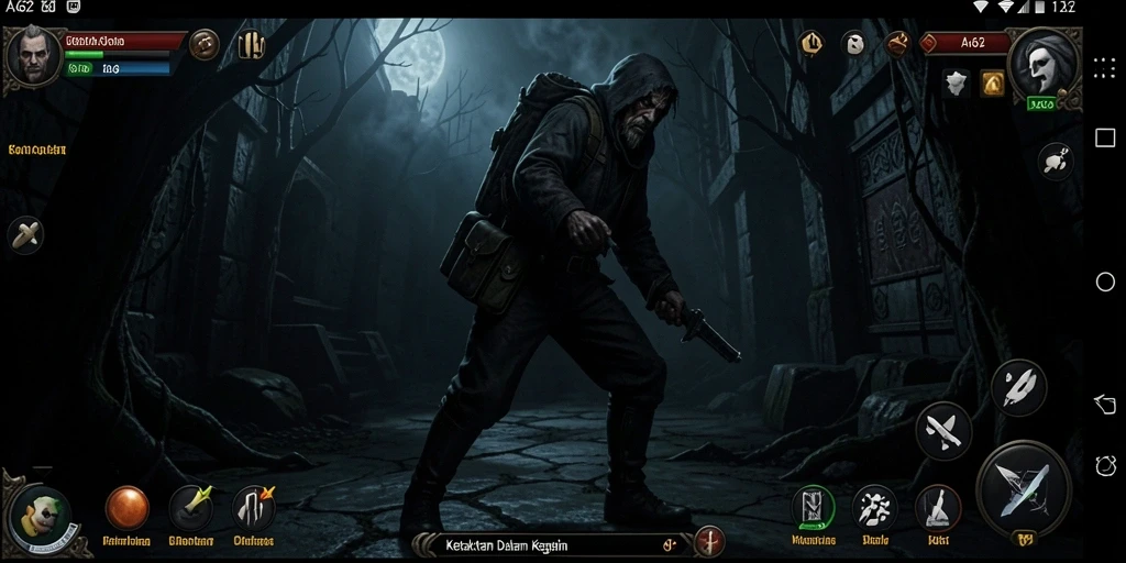 Screenshot gameplay AA62 menampilkan ketegangan yang mendalam.