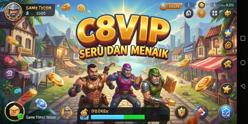 Screenshot C8VIP menampilkan gameplay Tycoon yang seru dan interaktif.