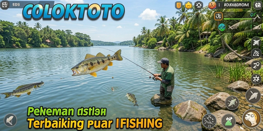 Tampilan menarik dari gameplay COLOKTOTO dengan aktivitas memancing.