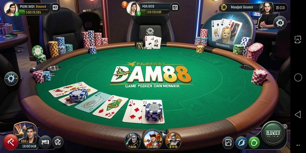 Gameplay seru dan interaktif dari DAM88 poker.