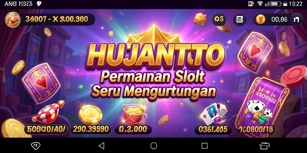 Tampilan gameplay HUJANTOTO yang menarik dan penuh warna.
