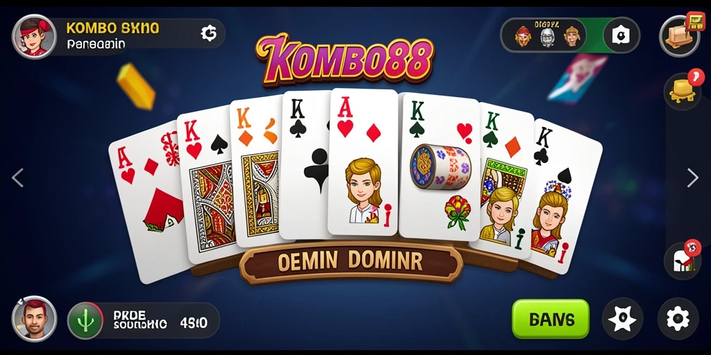 Tampilan gameplay seru dalam KOMBO88 saat bermain Domino.
