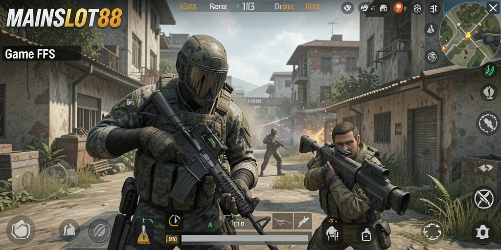 Gambaran gameplay seru di MAINSLOT88 dengan aksi tembak-menembak yang intens.