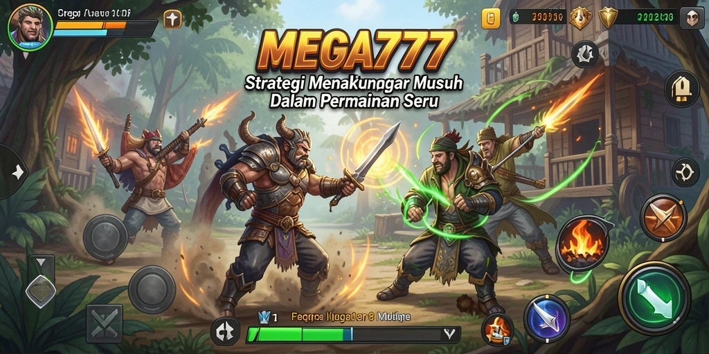 Tangkapan layar permainan strategis MEGA777 yang intens dan mendebarkan.