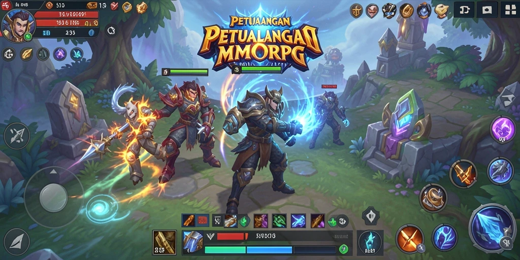 Screenshot gameplay S13 menampilkan pertempuran seru dalam dunia MMORPG.